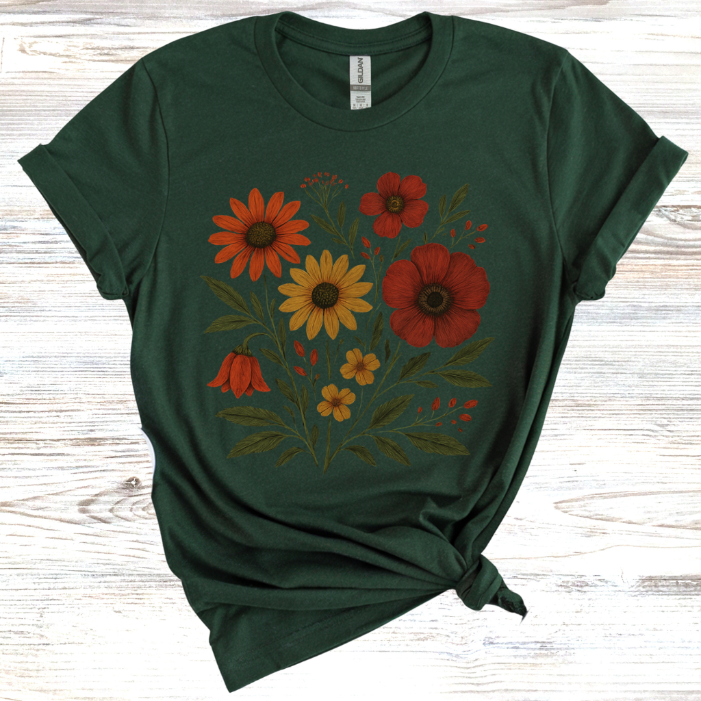 Women's Tshirt Bohemian Floral T-Shirt