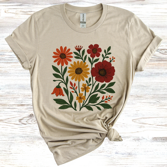 Women's Tshirt Bohemian Floral T-Shirt