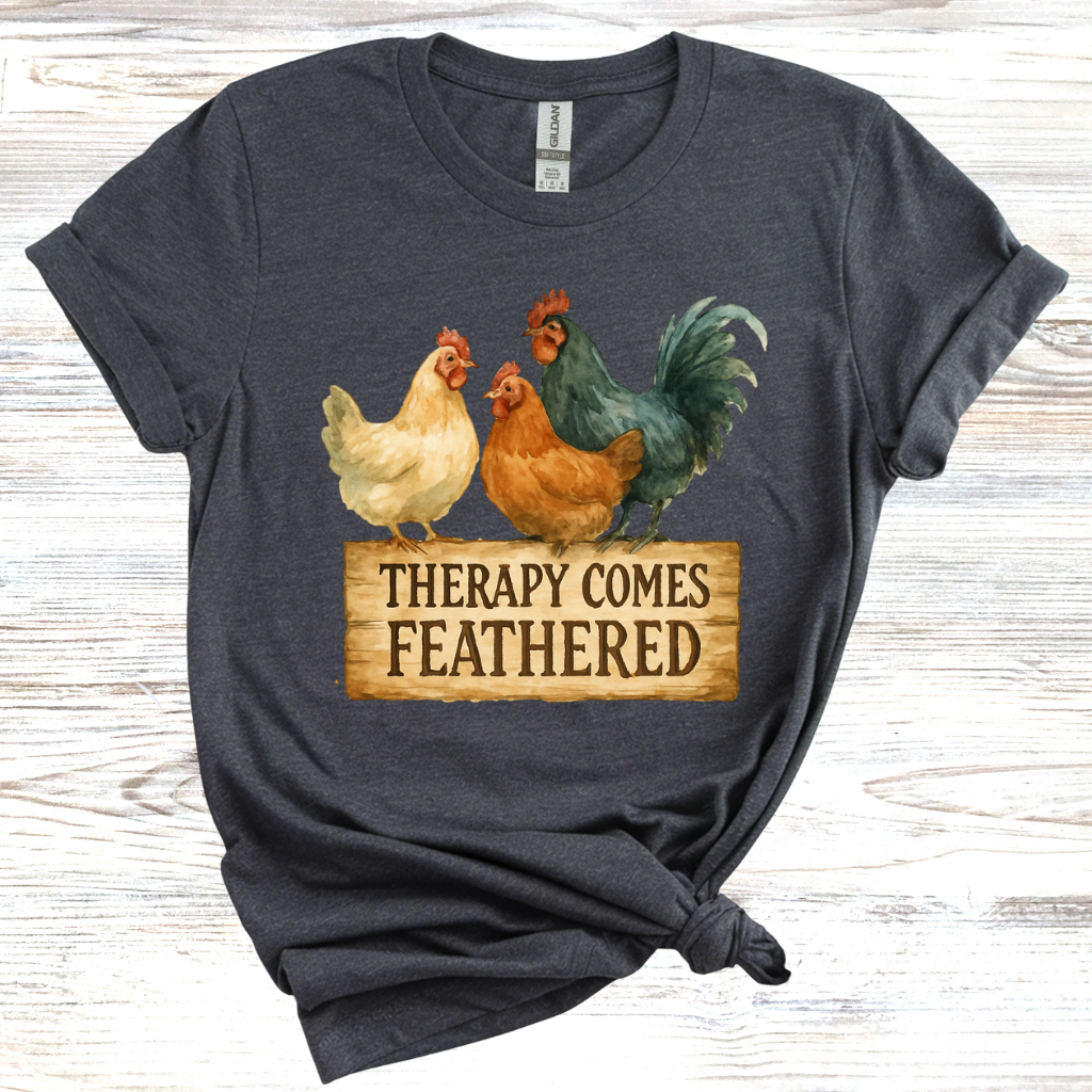 Therapy Comes Feathered T-Shirt