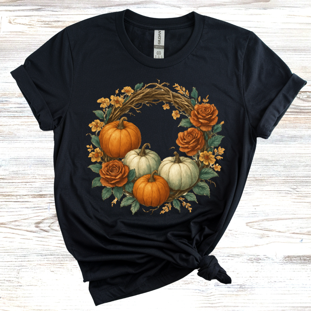 Autumn Floral Wreath T-Shirt