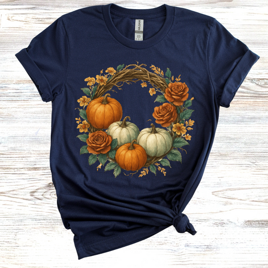 Autumn Floral Wreath T-Shirt