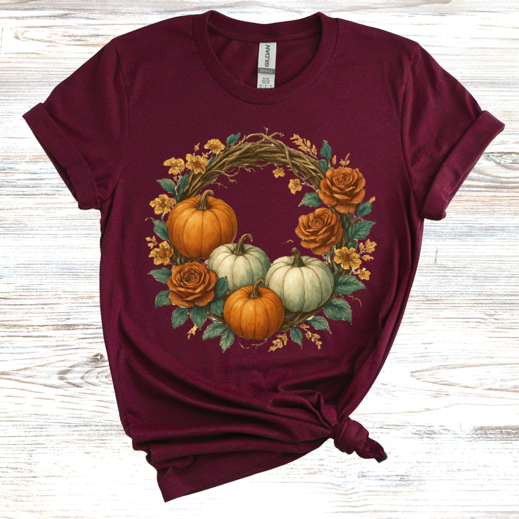 Autumn Floral Wreath T-Shirt