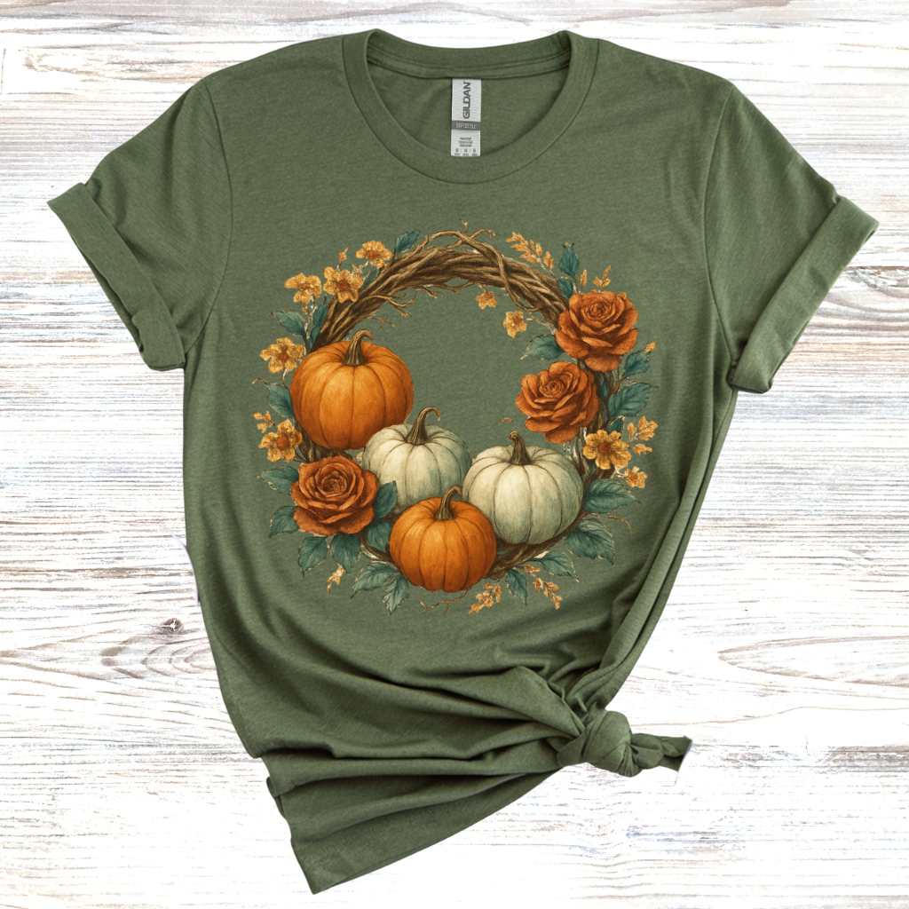 Autumn Floral Wreath T-Shirt