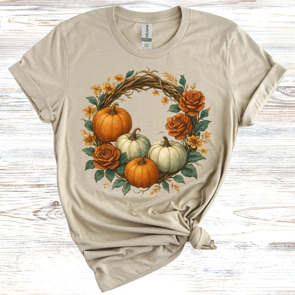 Autumn Floral Wreath T-Shirt