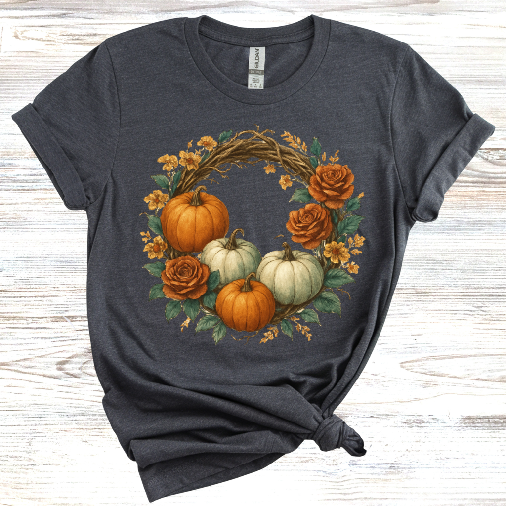 Autumn Floral Wreath T-Shirt
