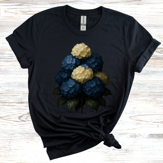 Blue & White Hydrangea T-Shirt