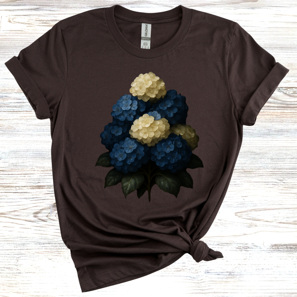 Blue & White Hydrangea T-Shirt