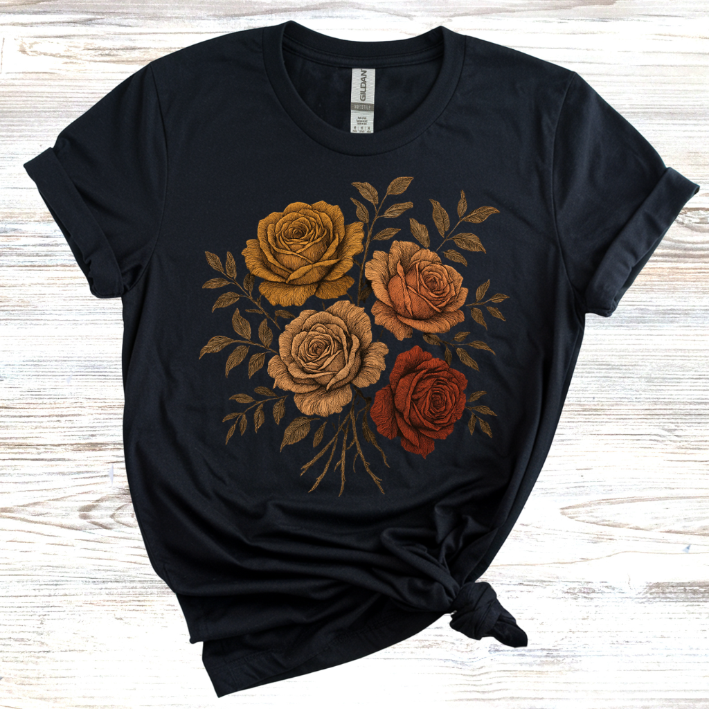 Four Rustic Roses T-Shirt
