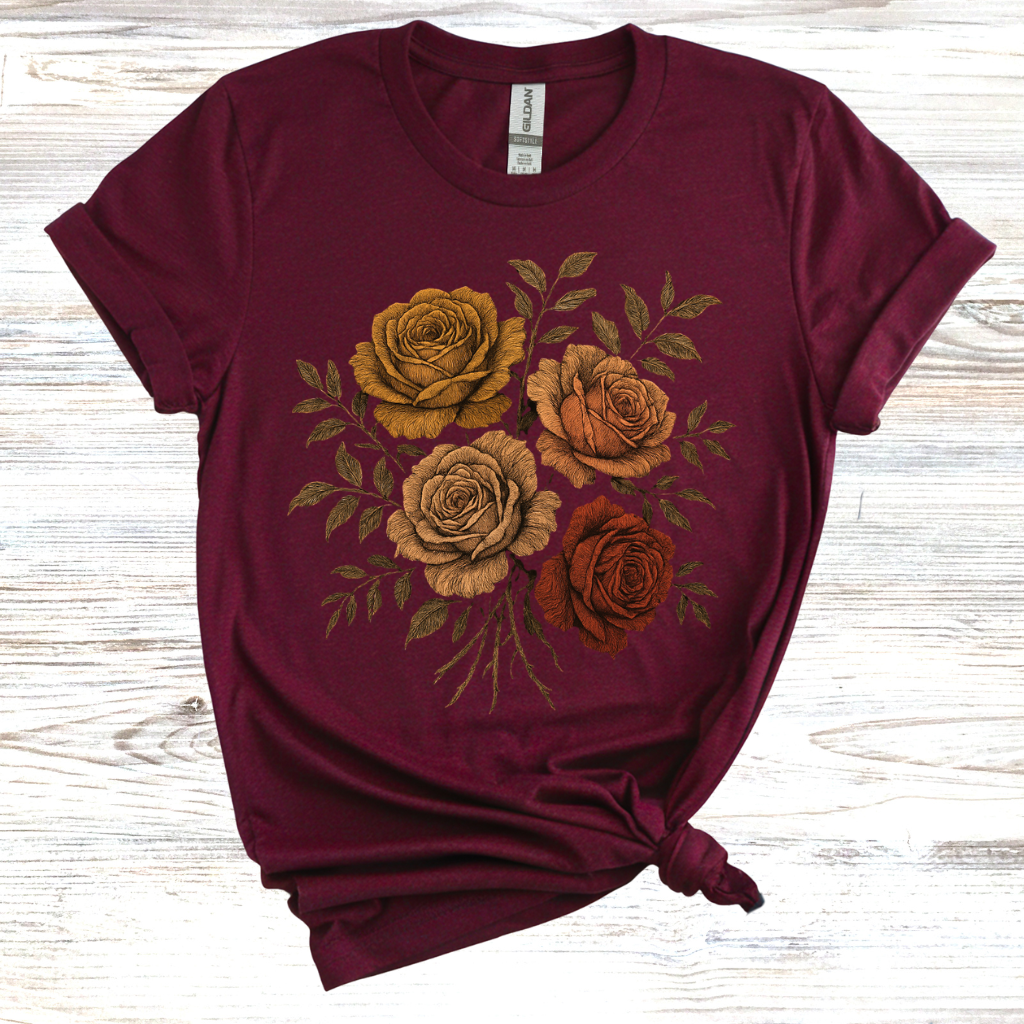 Four Rustic Roses T-Shirt