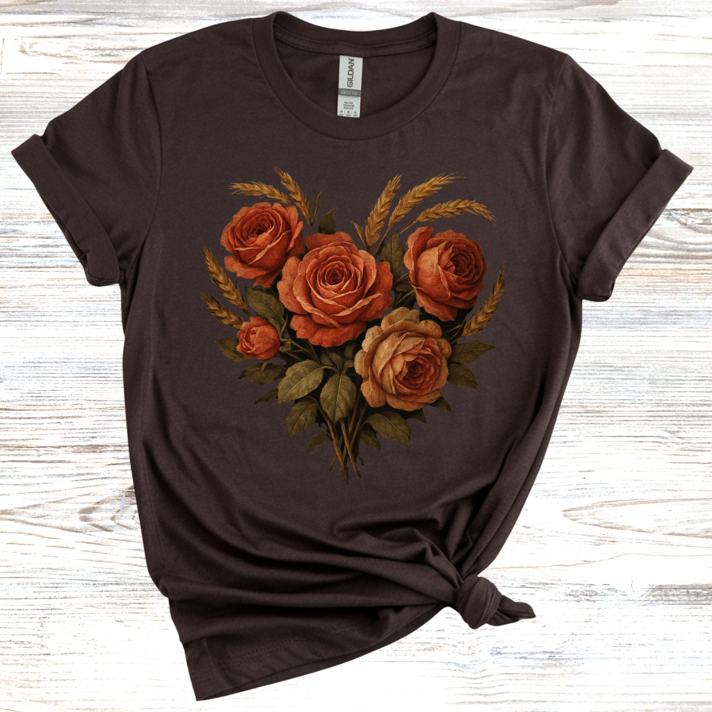 Vintage Floral Heart T-Shirt