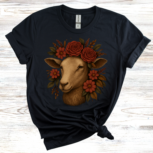 Floral Sheep T-Shirt