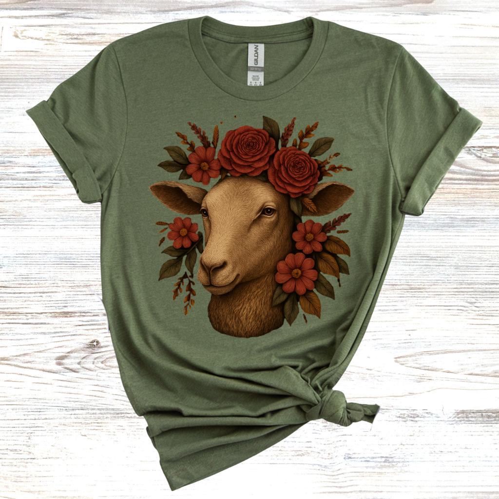 Floral Sheep T-Shirt
