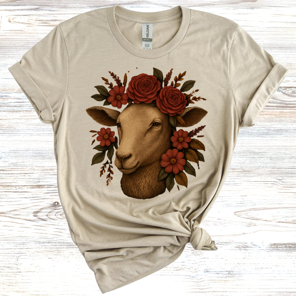 Floral Sheep T-Shirt
