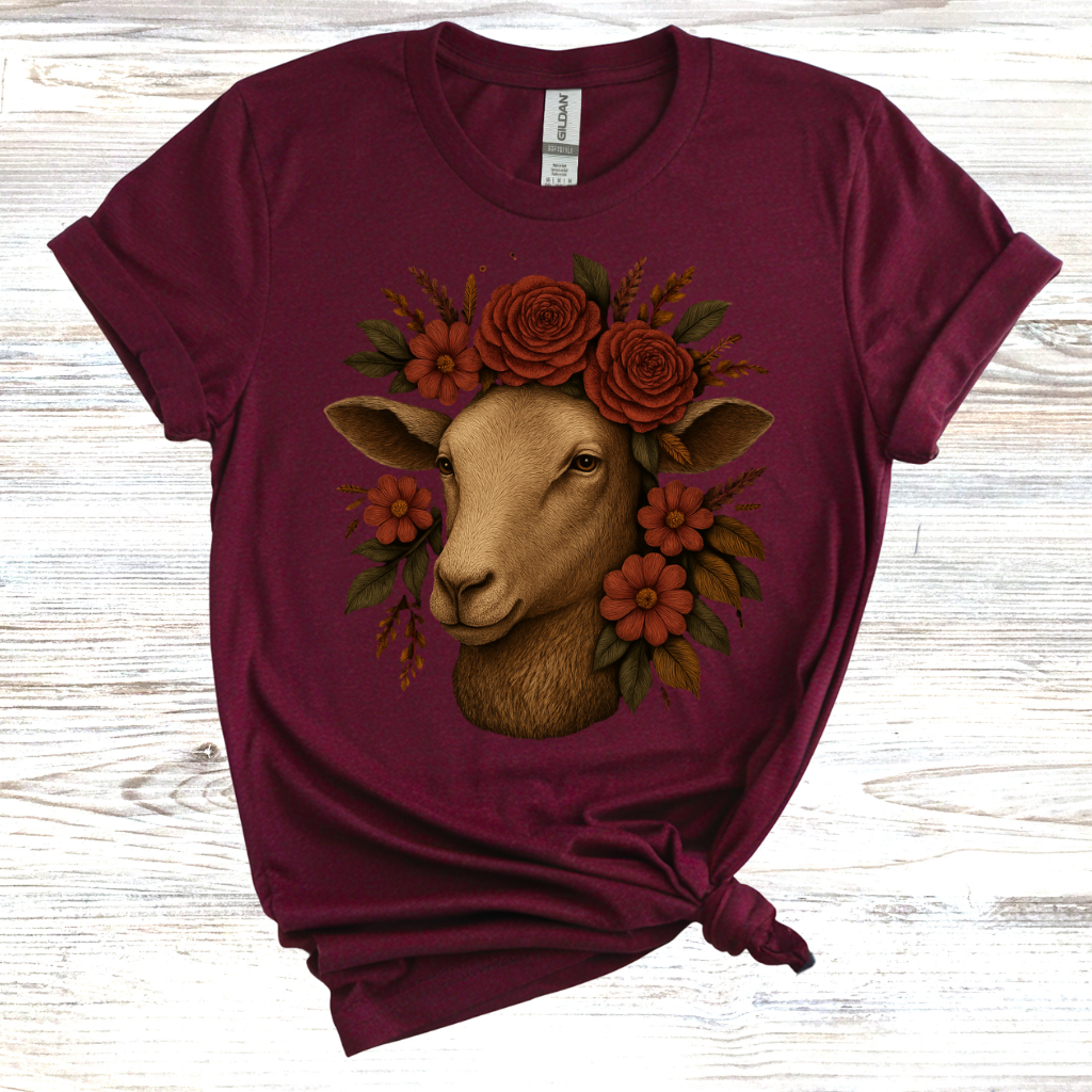 Floral Sheep T-Shirt