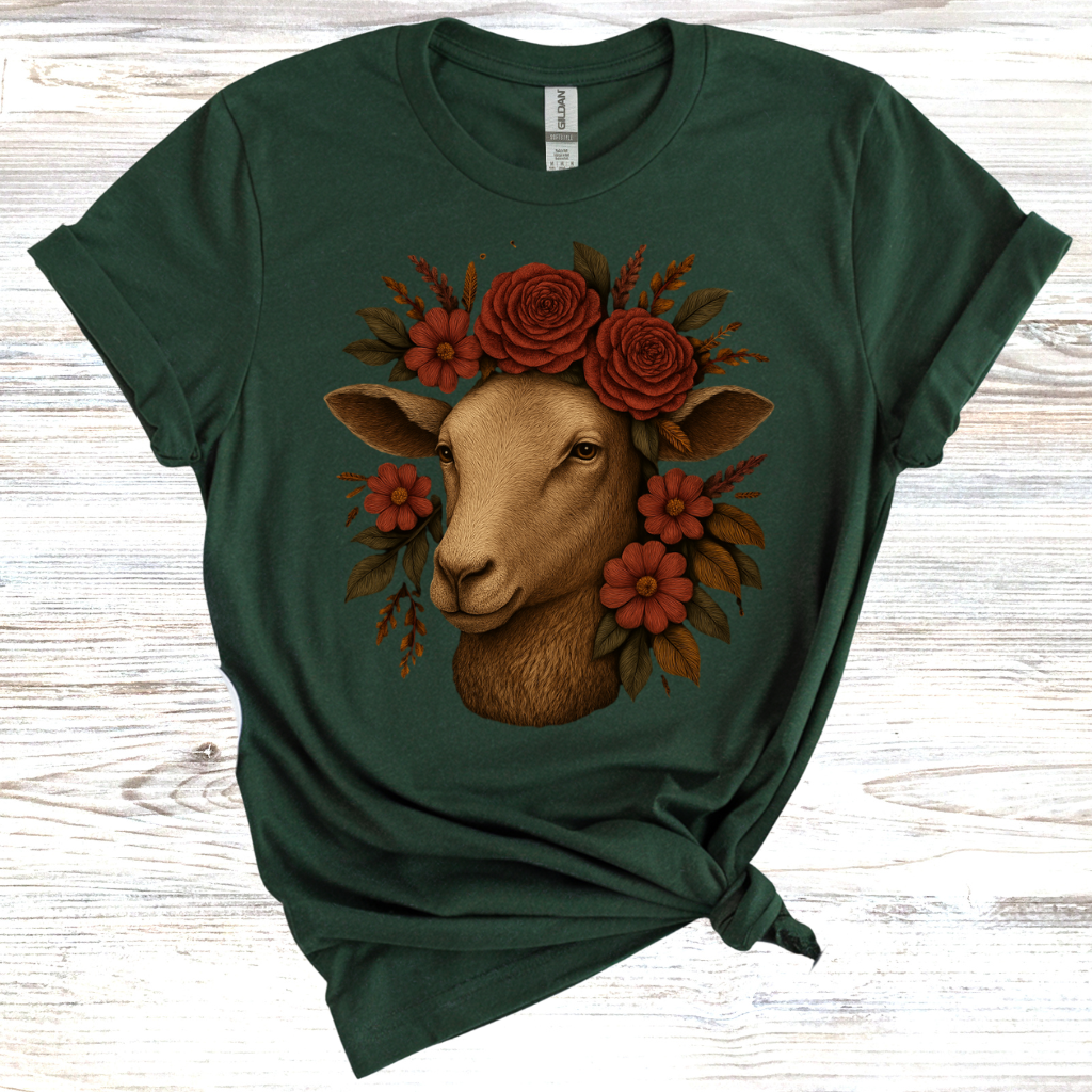 Floral Sheep T-Shirt
