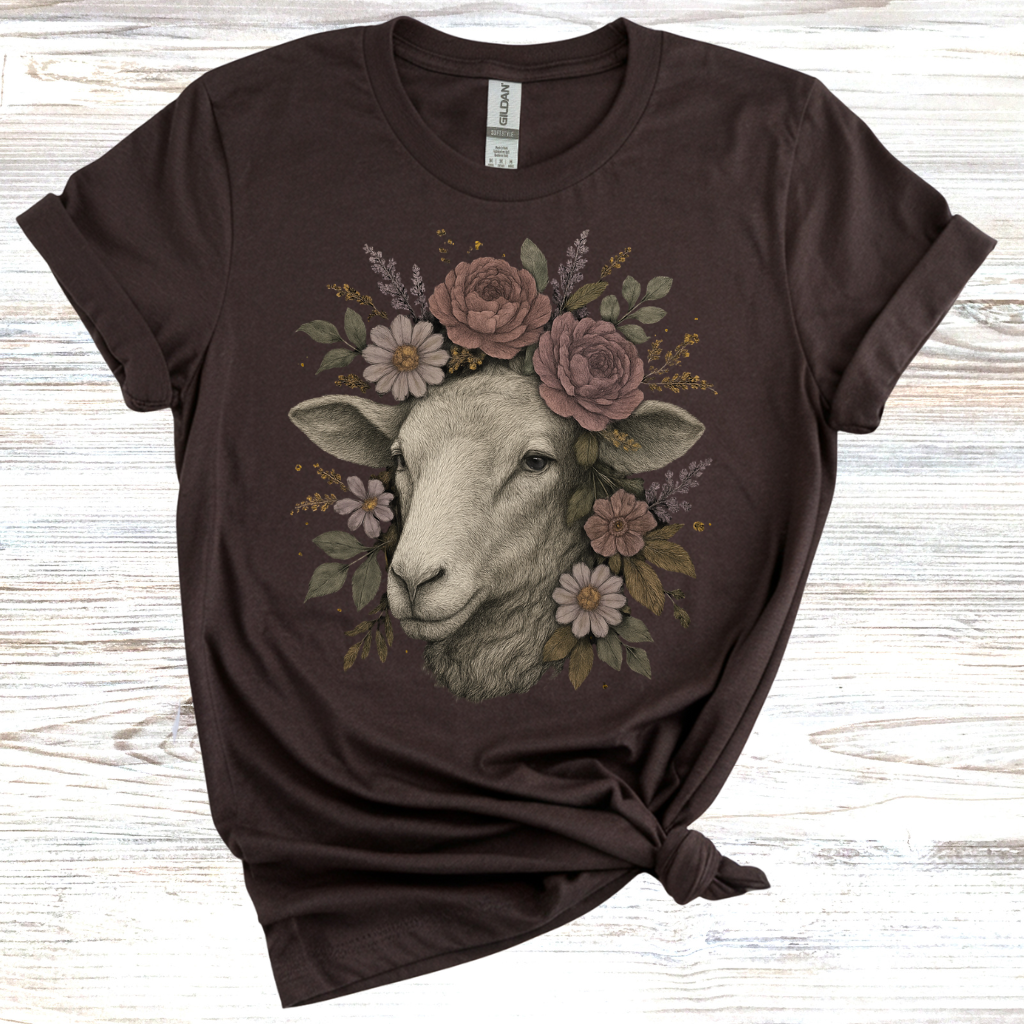 Floral Sheep T-Shirt
