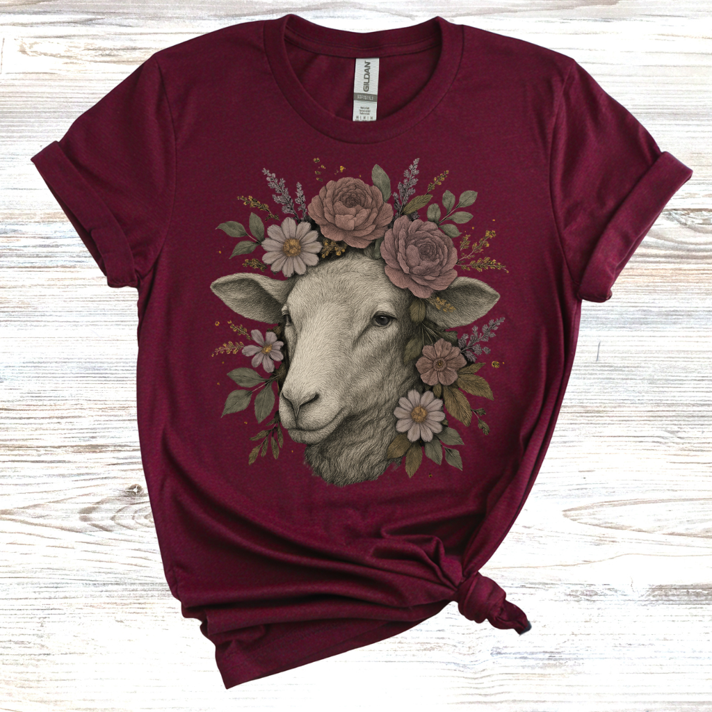 Floral Sheep T-Shirt