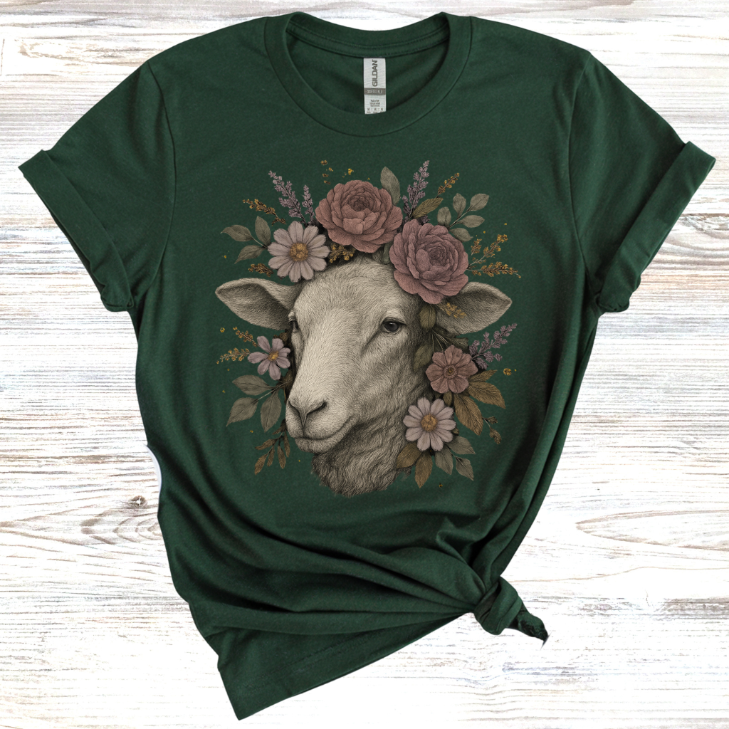 Floral Sheep T-Shirt