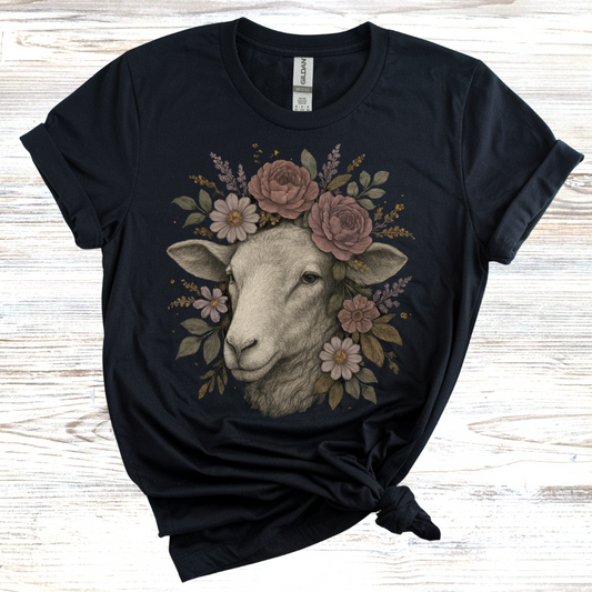 Floral Sheep T-Shirt