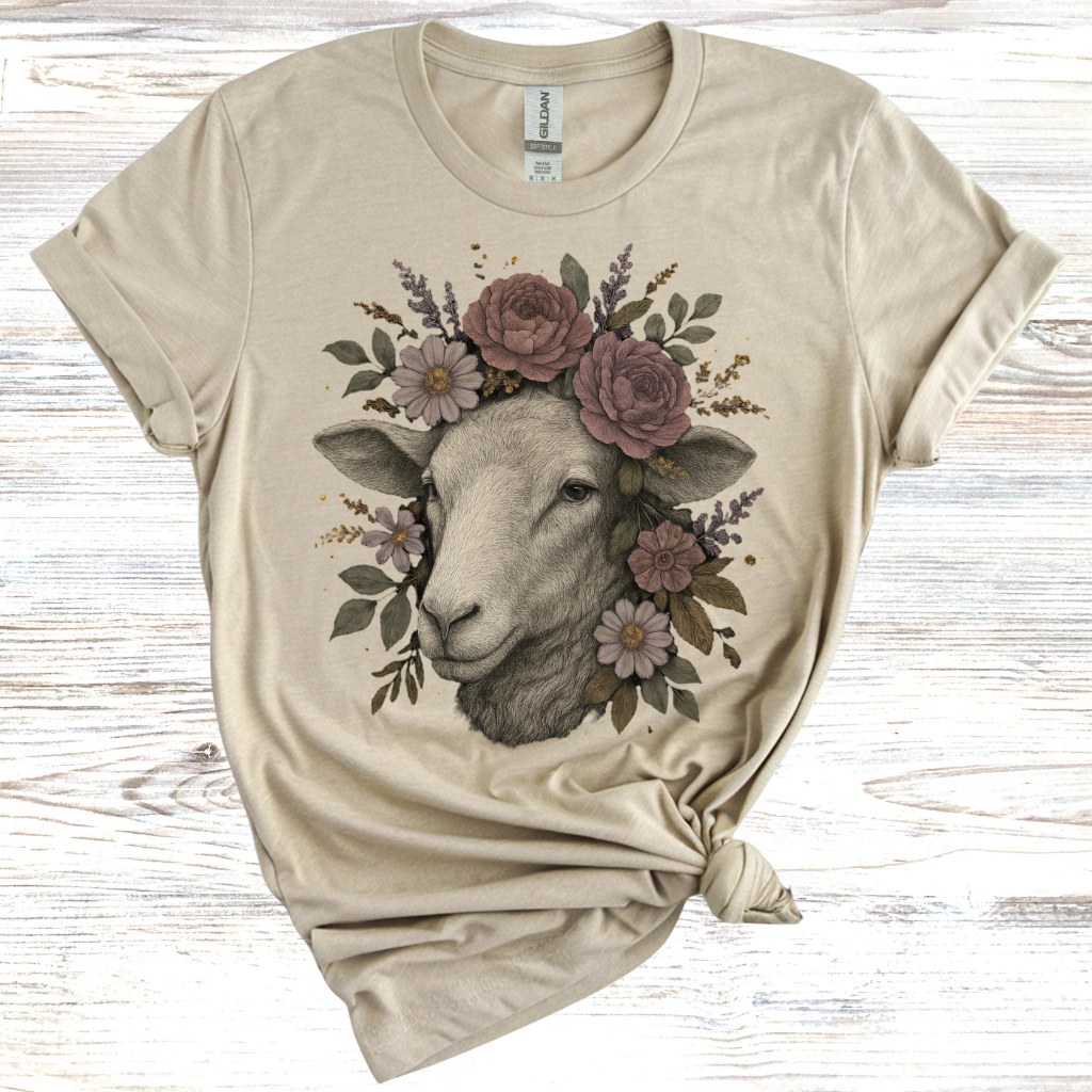 Floral Sheep T-Shirt