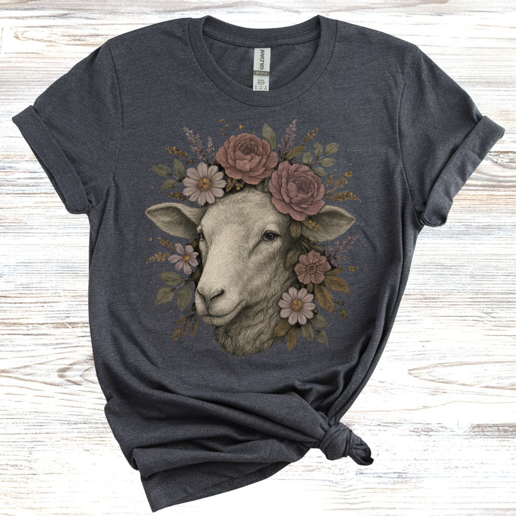 Floral Sheep T-Shirt