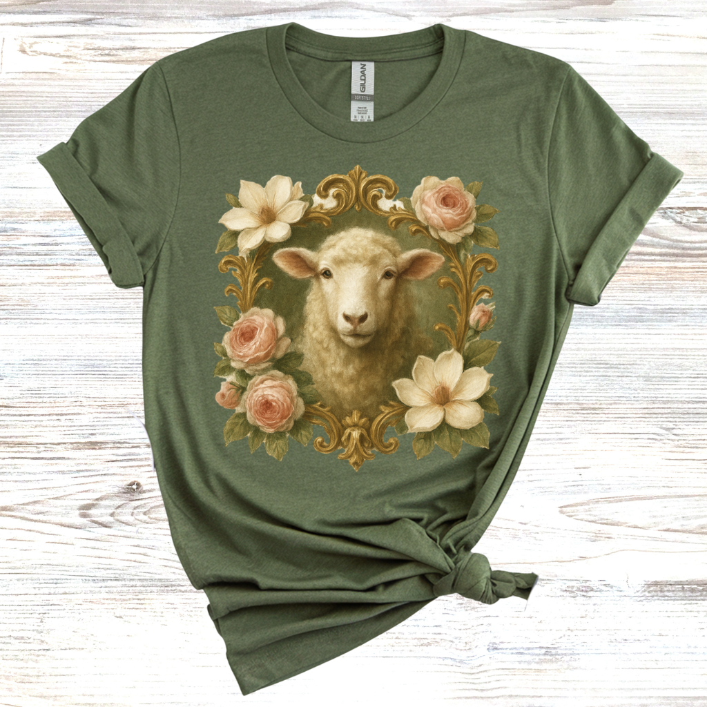 Floral Sheep T-Shirt
