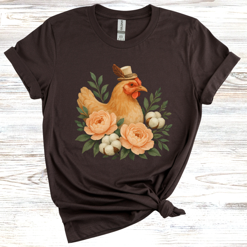 Charming Hen Floral T-Shirt