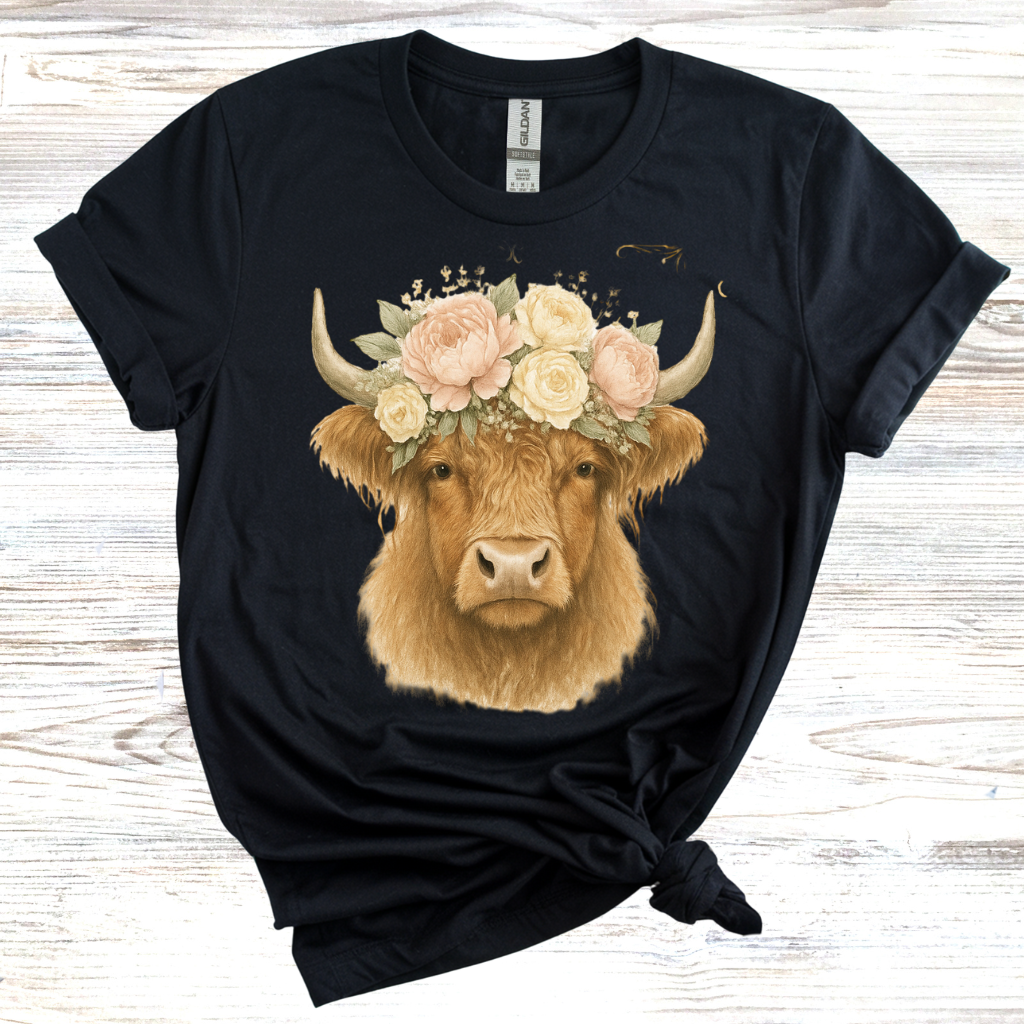 Floral Cow T-Shirt