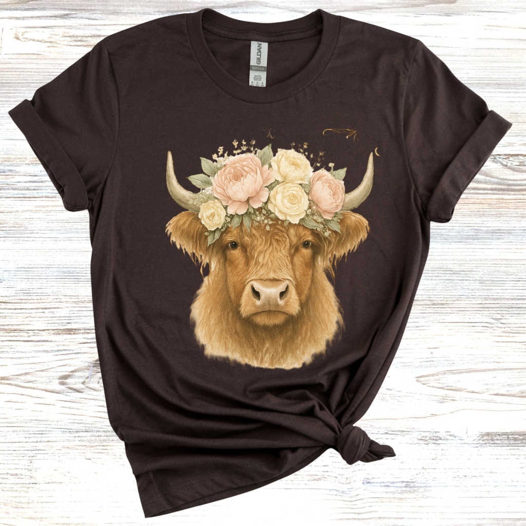 Floral Cow T-Shirt
