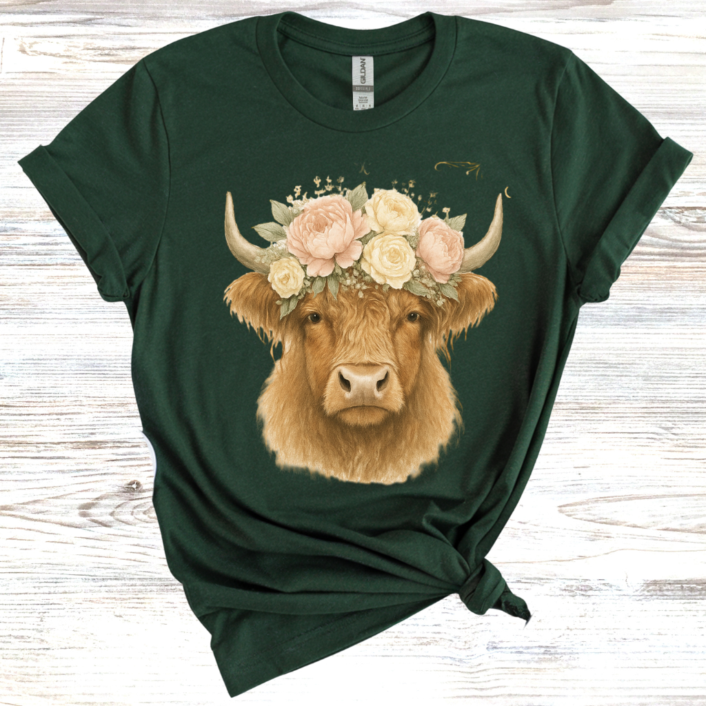Floral Cow T-Shirt