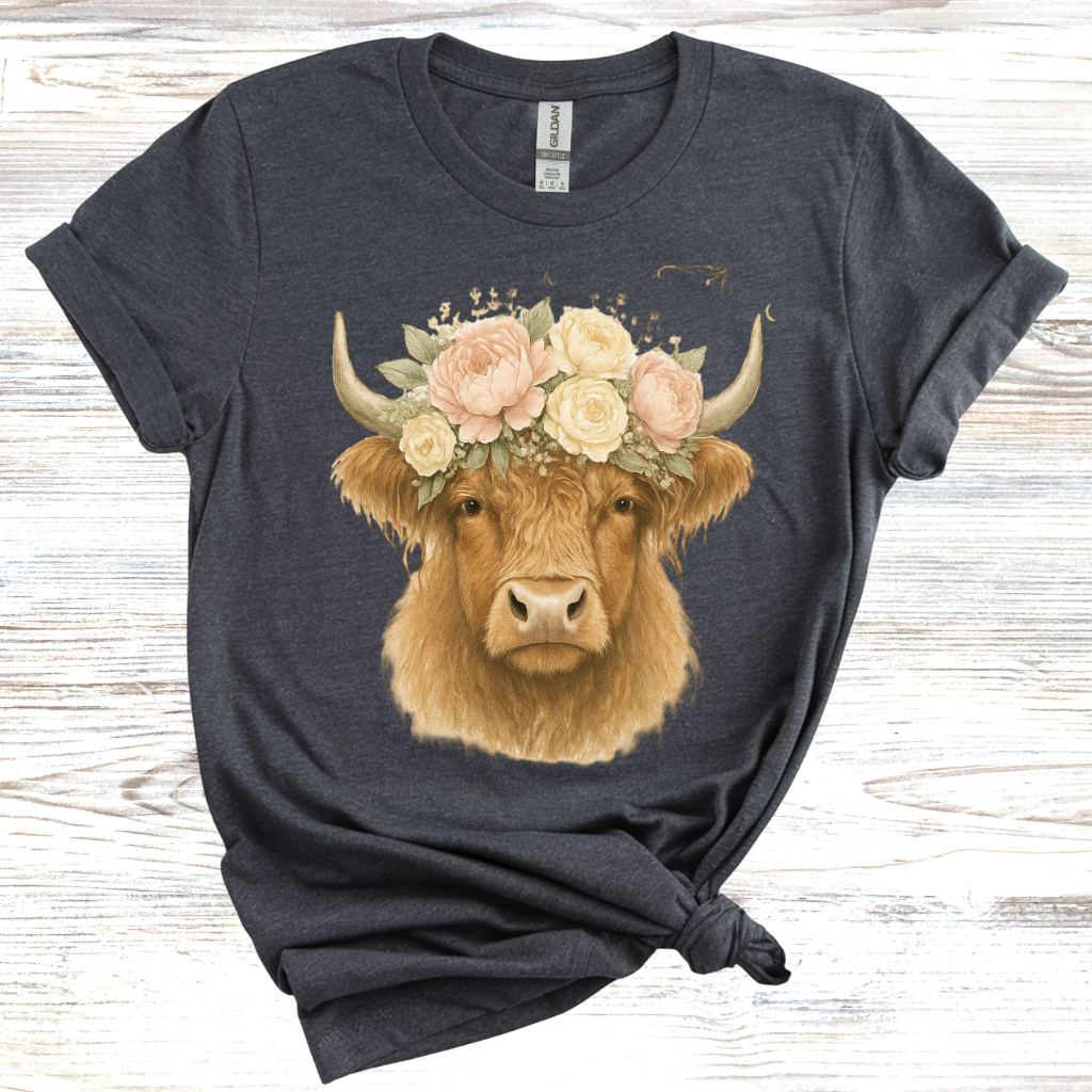 Floral Cow T-Shirt