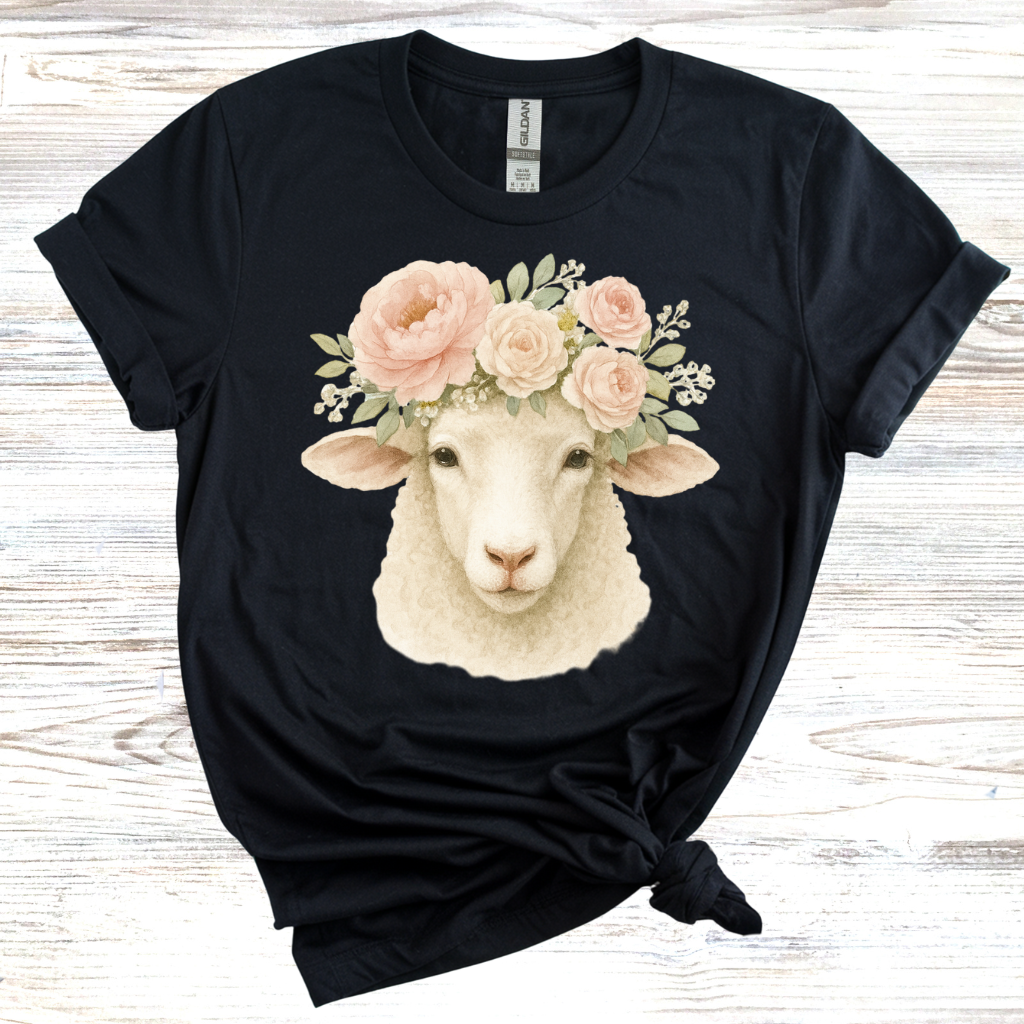 Floral Sheep T-Shirt