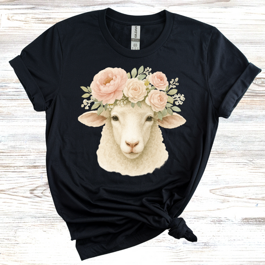 Floral Sheep T-Shirt