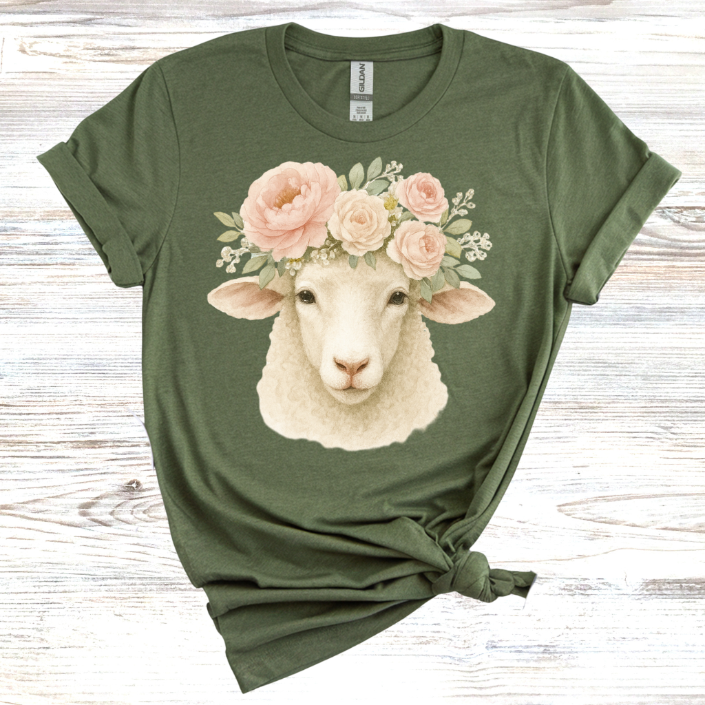 Floral Sheep T-Shirt