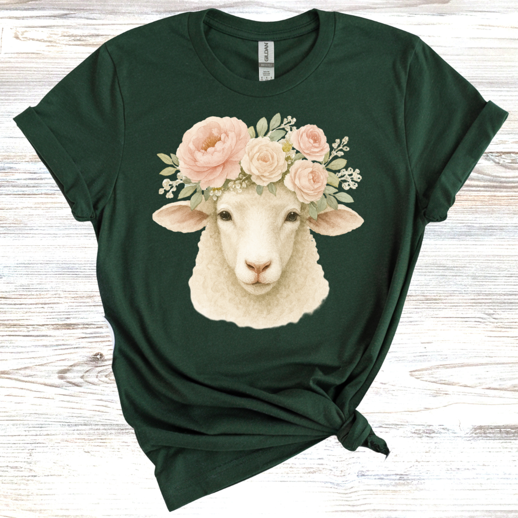 Floral Sheep T-Shirt