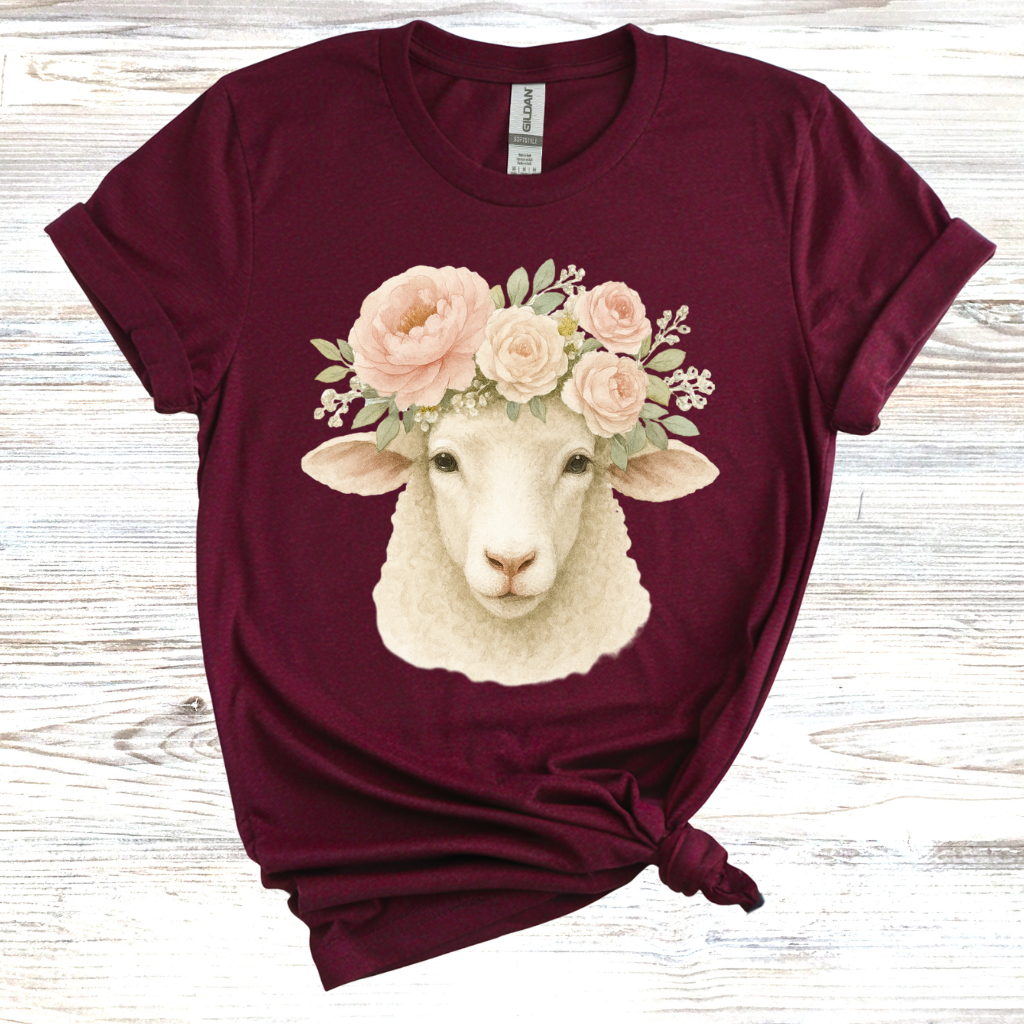Floral Sheep T-Shirt