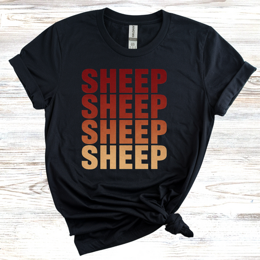 Vintage Gradient Sheep T-Shirt