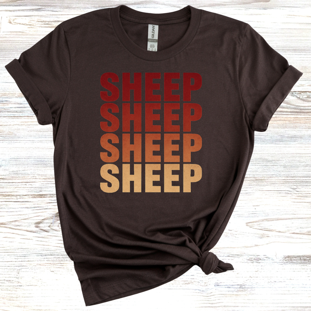 Vintage Gradient Sheep T-Shirt