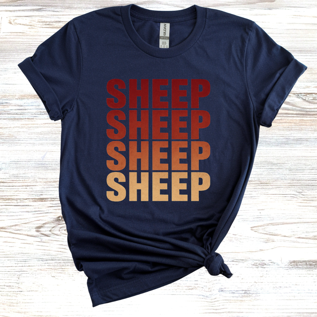 Vintage Gradient Sheep T-Shirt