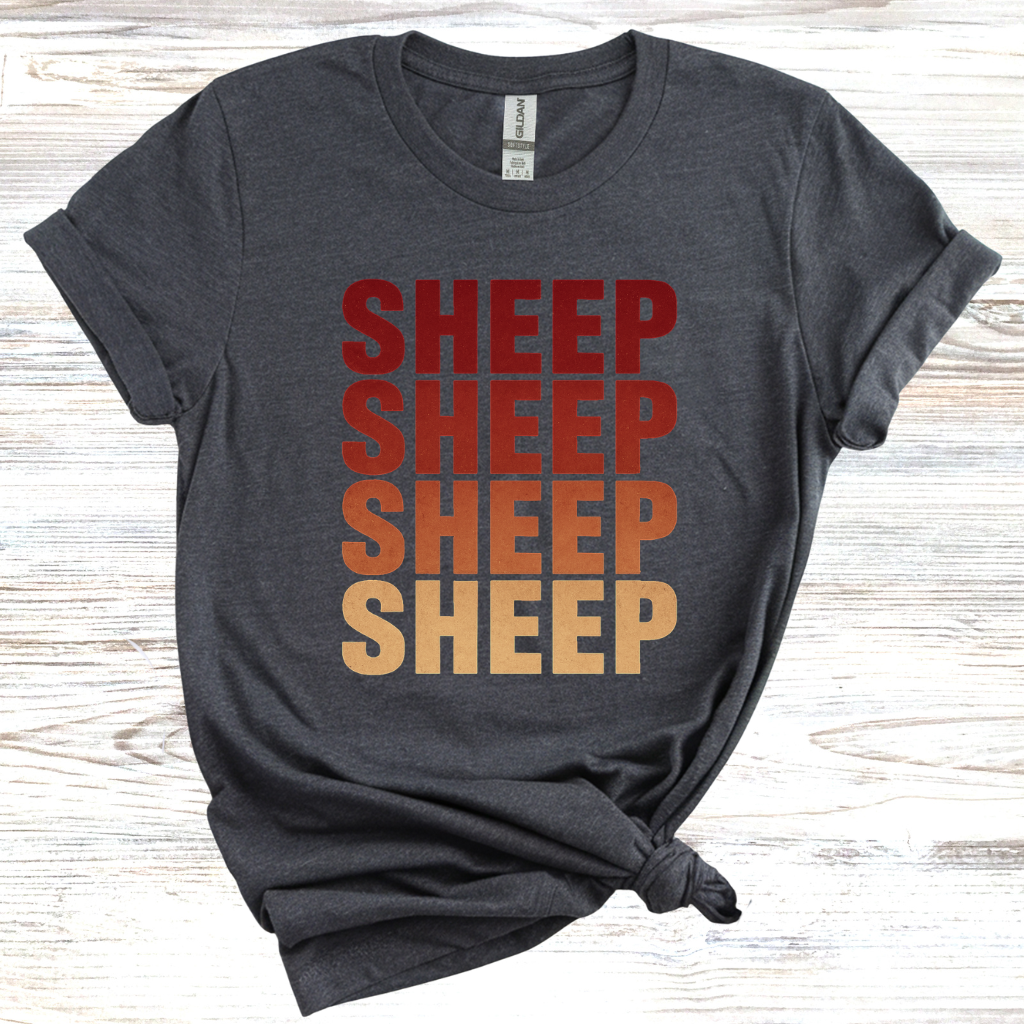 Vintage Gradient Sheep T-Shirt