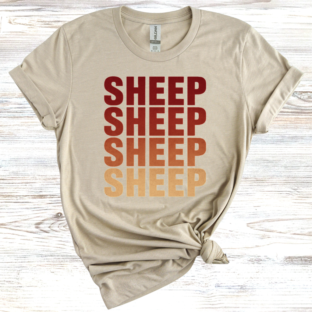 Vintage Gradient Sheep T-Shirt