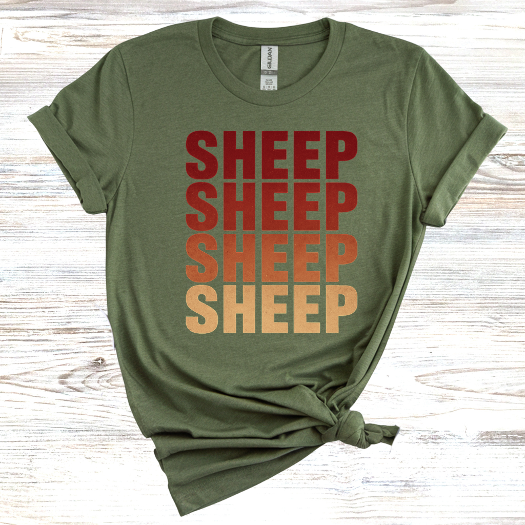 Vintage Gradient Sheep T-Shirt