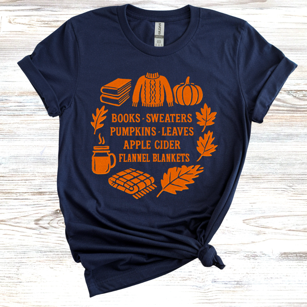 Autumn Vibes List Wreath T-Shirt