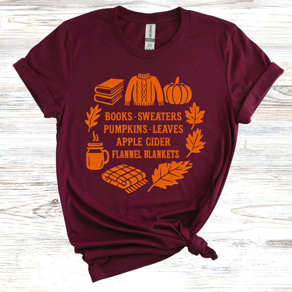 Autumn Vibes List Wreath T-Shirt