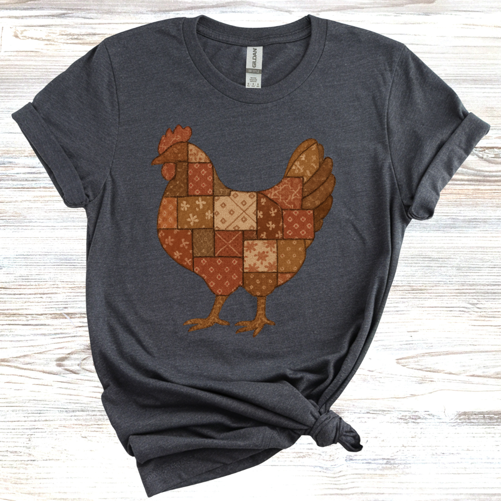Vintage Quilted Chicken T-Shirt