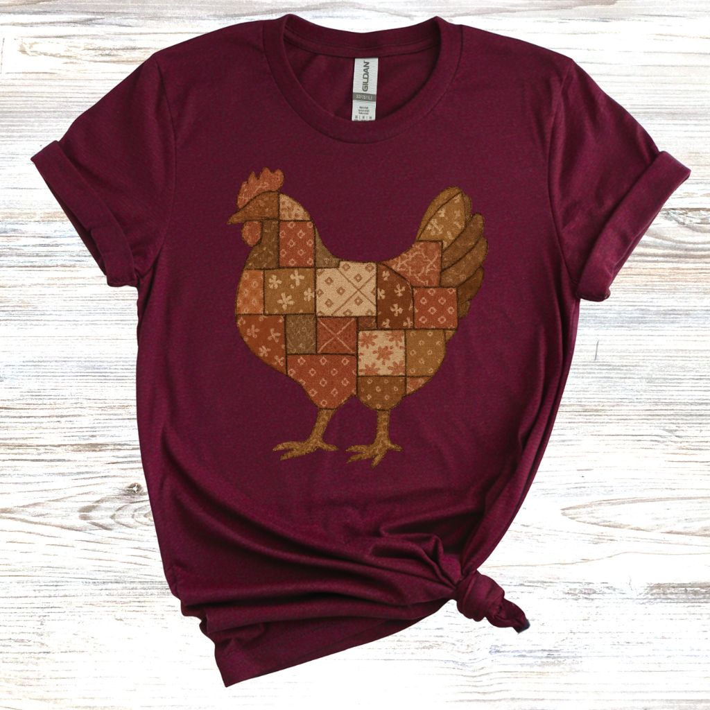 Vintage Quilted Chicken T-Shirt