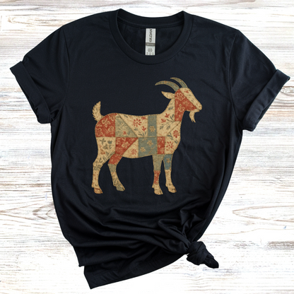 Rustic Goat Quilt T-Shirt