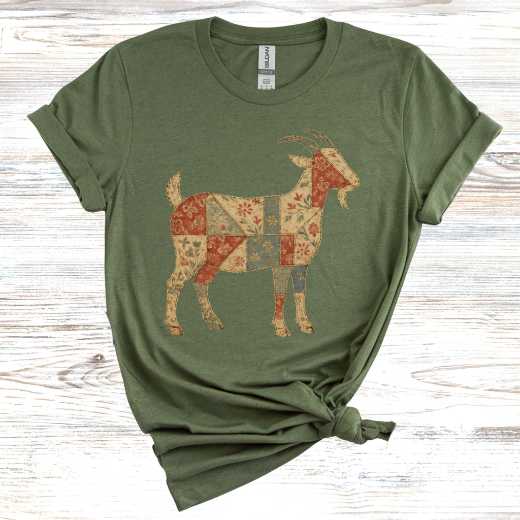 Rustic Goat Quilt T-Shirt