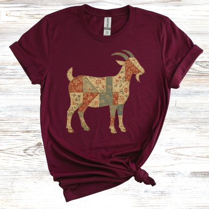 Rustic Goat Quilt T-Shirt