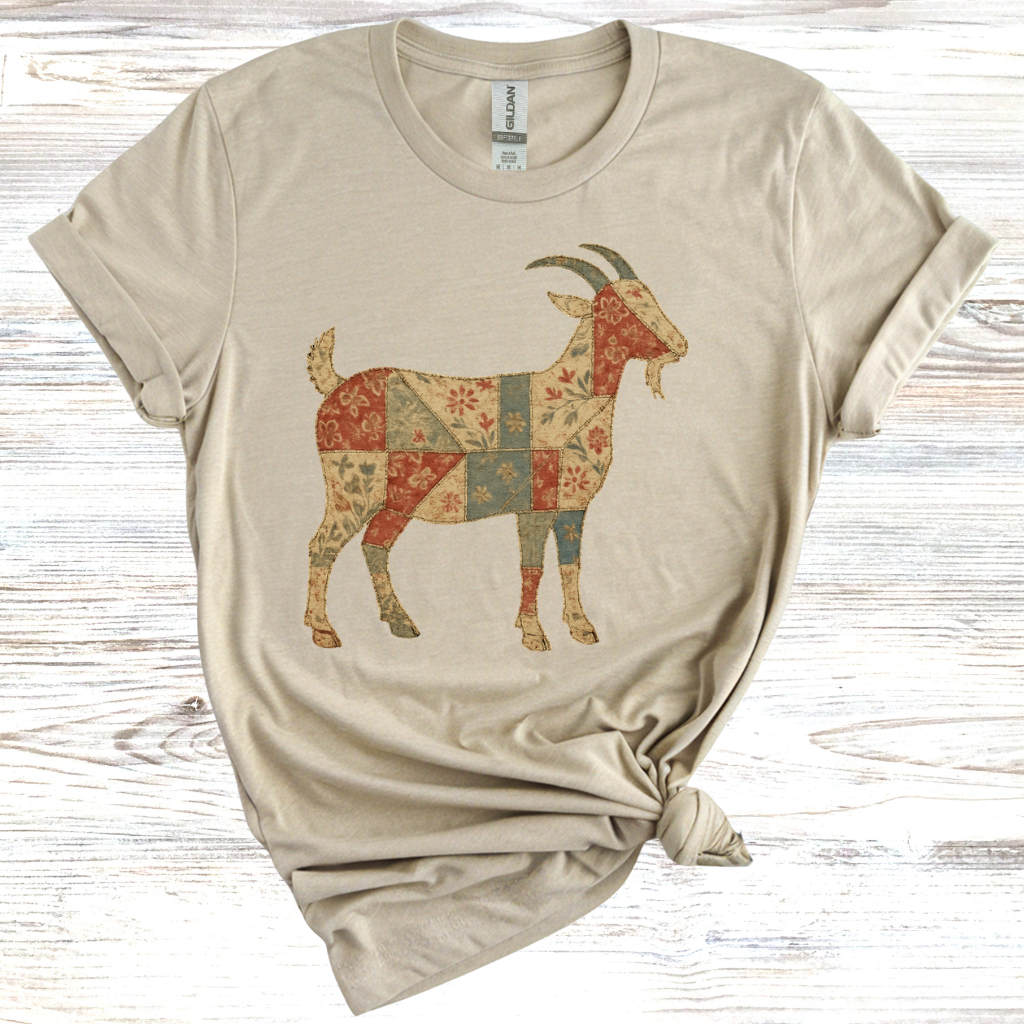 Rustic Goat Quilt T-Shirt